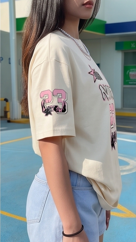 Oversized New York 23 Graphic Printed T-Shirt