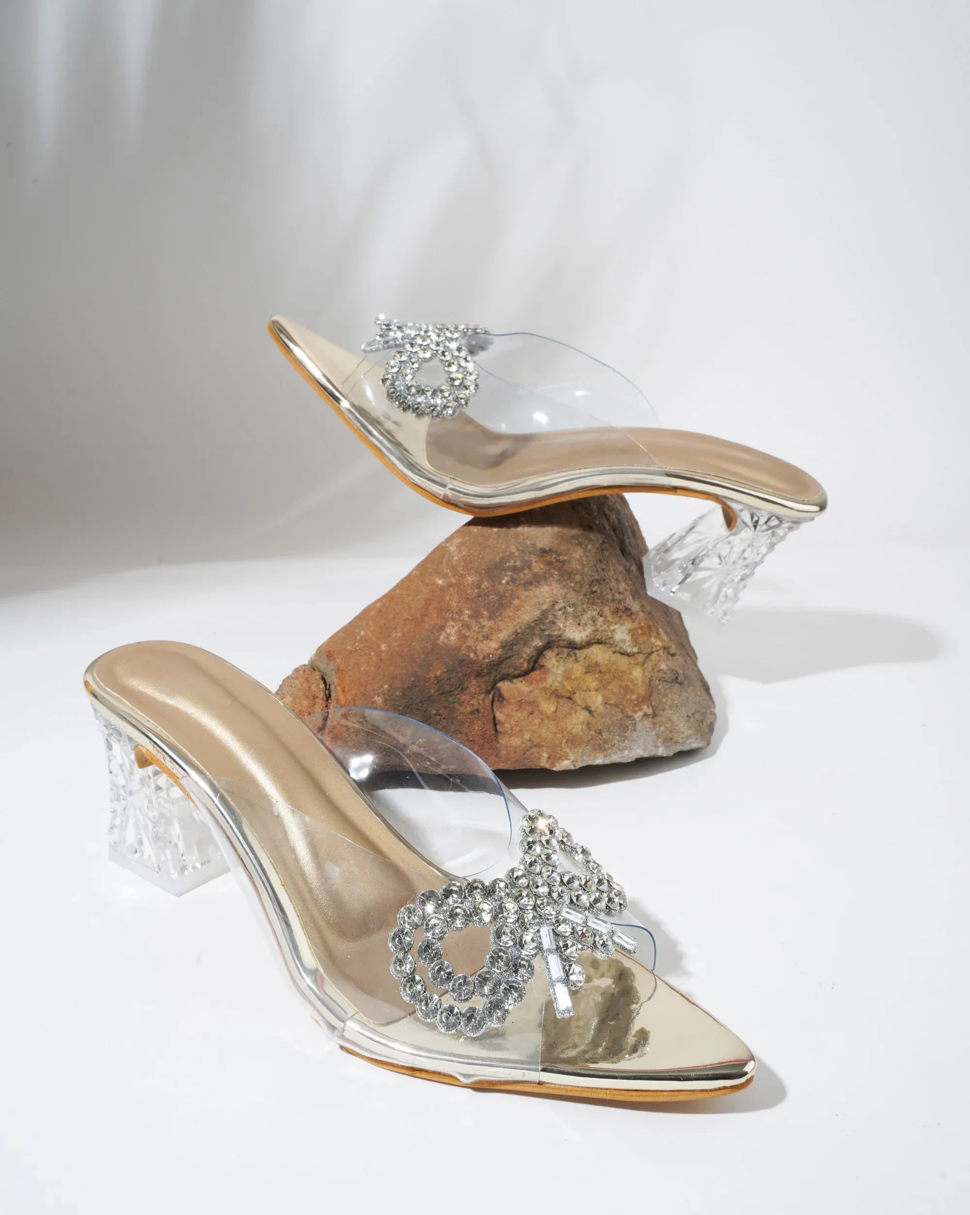 Crystal Loop Transparent Heels