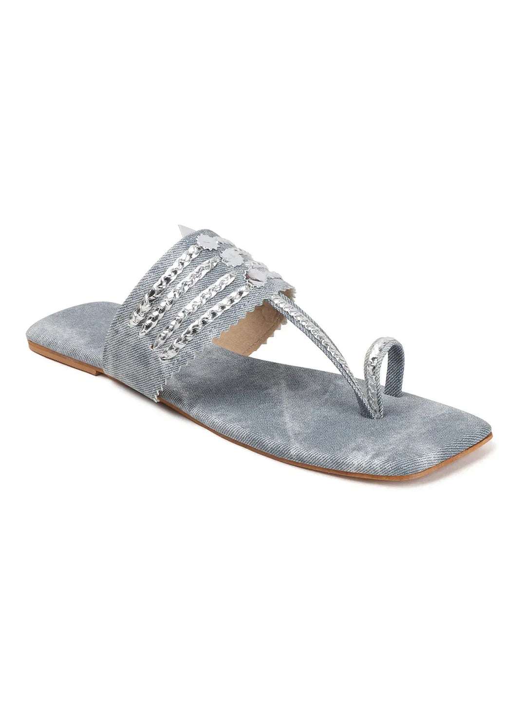 Ethnic Chain Detail Flats