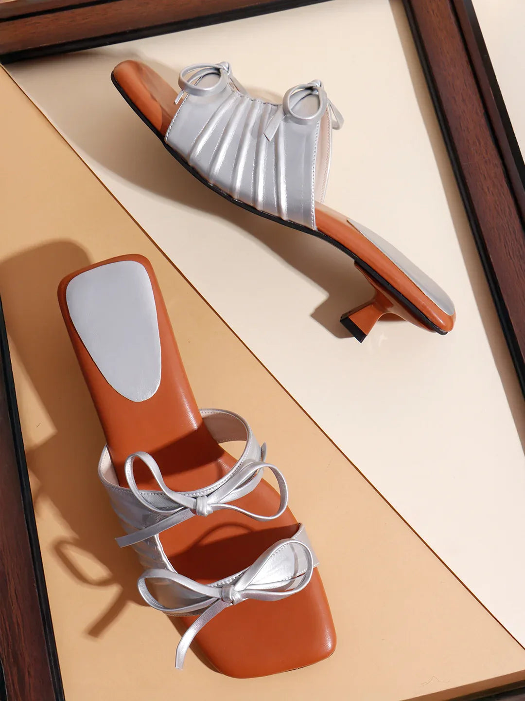 Minimal Tie-Up Strap Open-Toe Heels