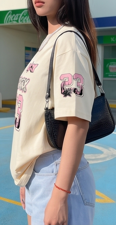 Oversized New York 23 Graphic Printed T-Shirt