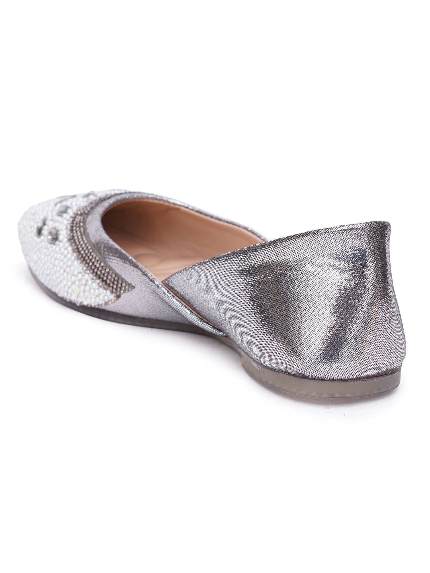Floral Spark pearls & stone Embellished Ethnic Juttis