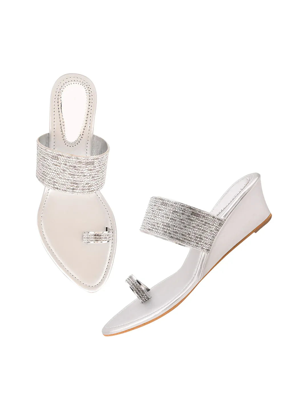 Shimmer Toe-Ring Wedge Heel