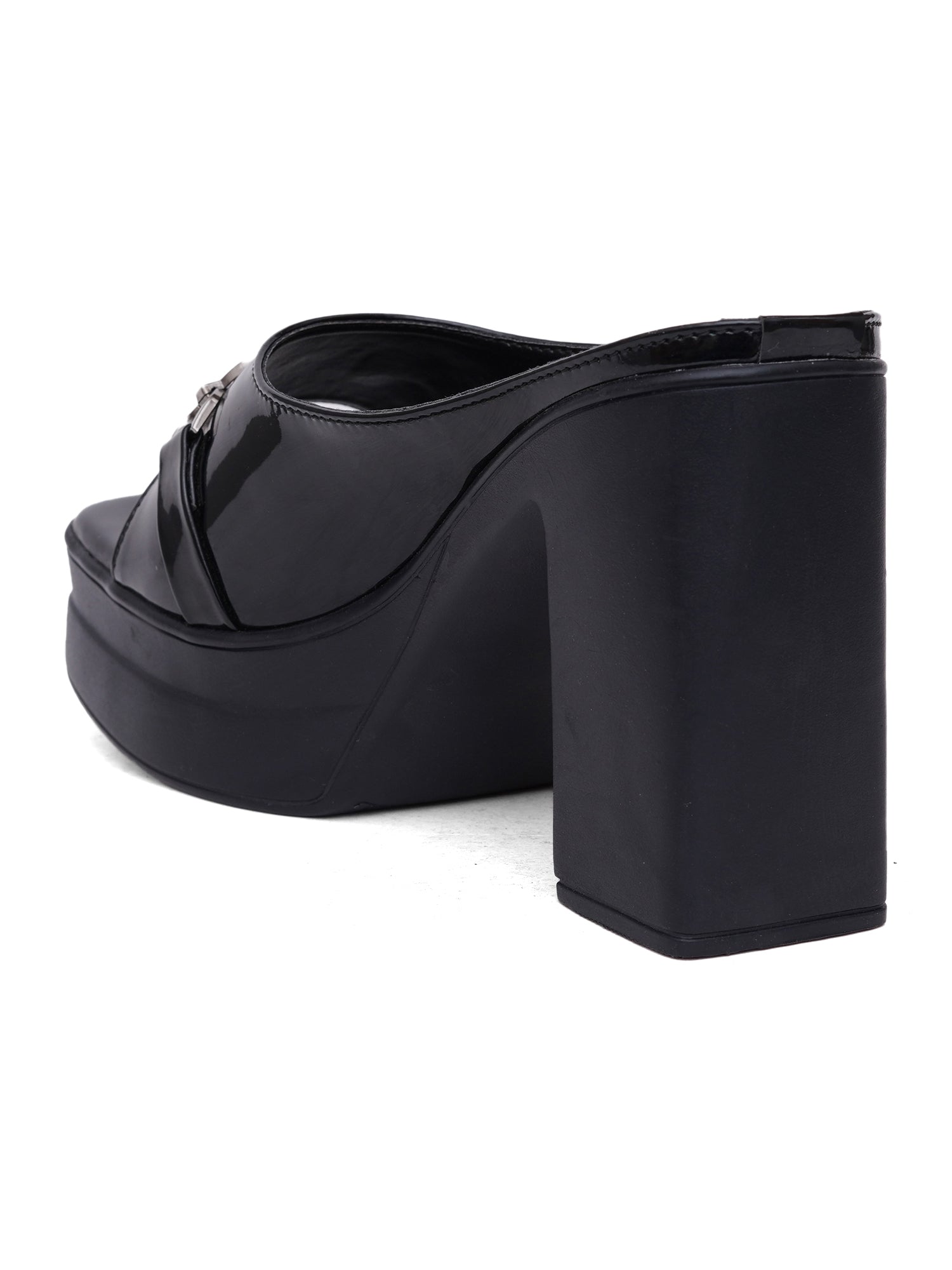 Elegent Patent Platform Block Heel