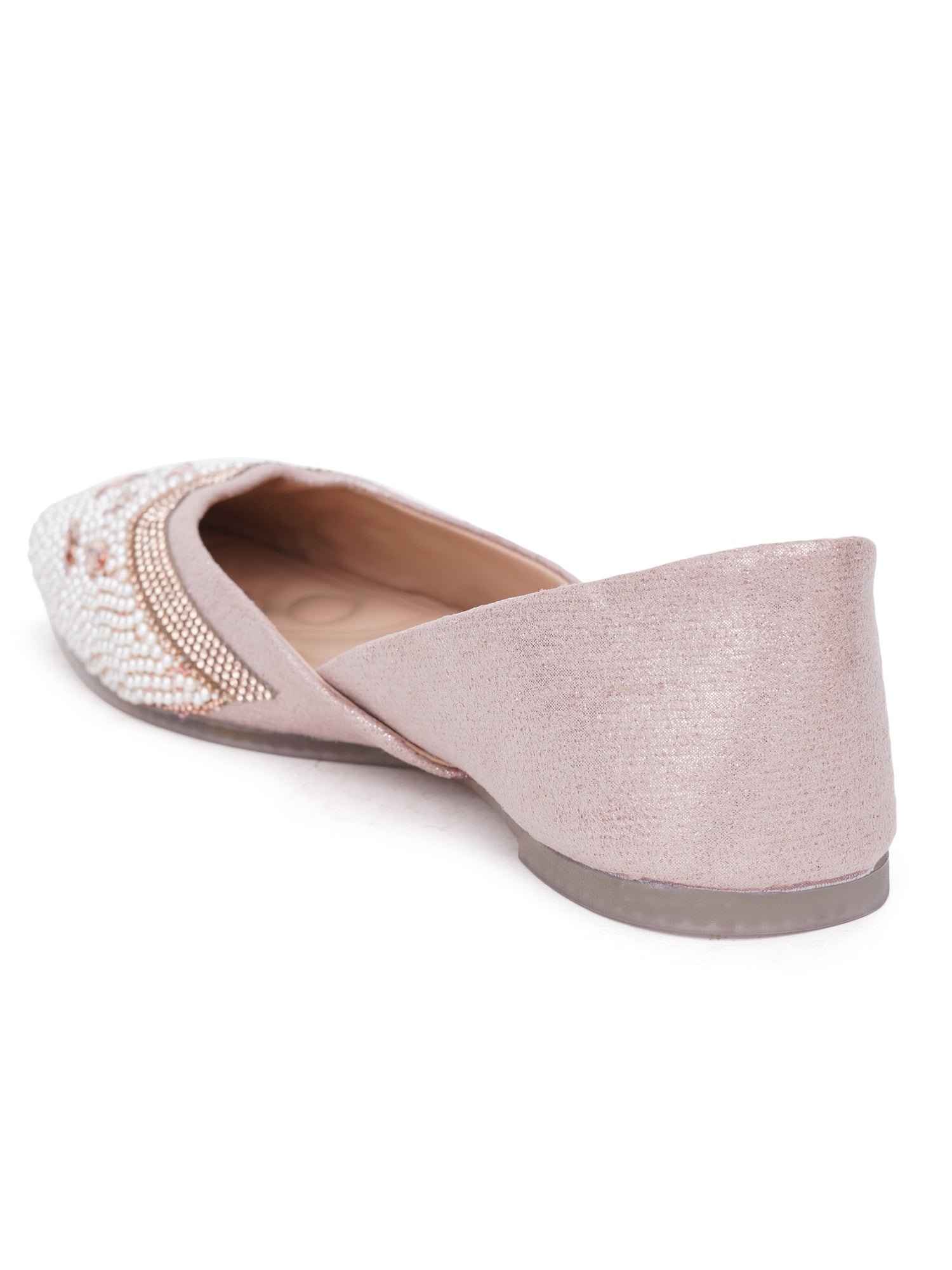 Floral Spark pearls & stone Embellished Ethnic Juttis