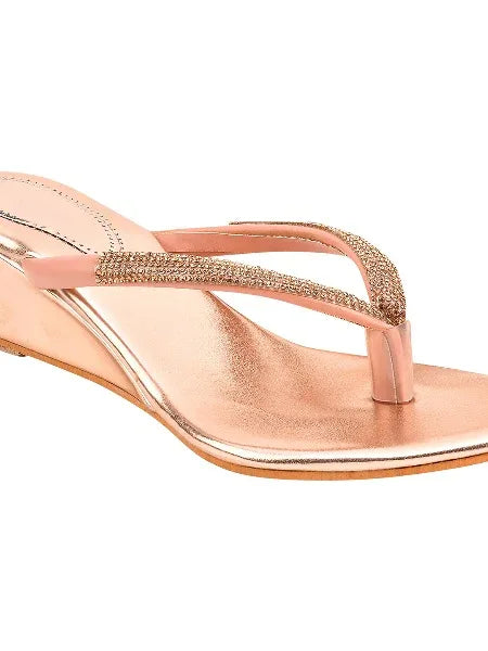 Elegant Embellished Wedge Sandals