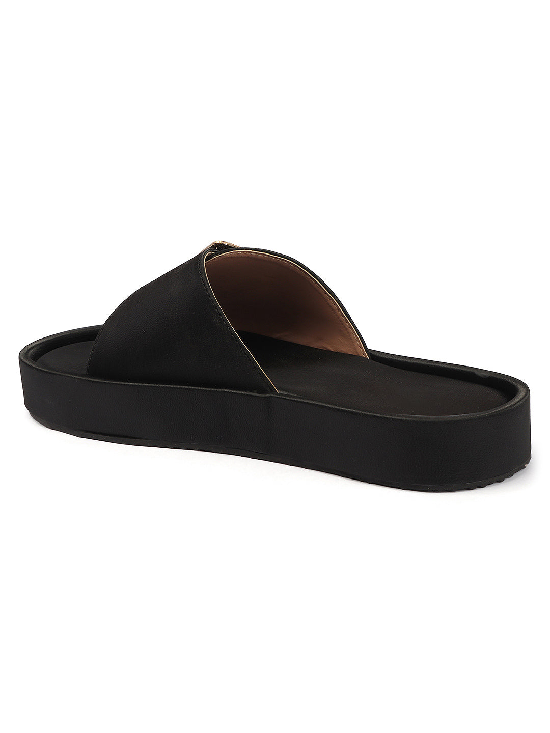 Minimal Buckle Slides Cushioned Everyday Comfort Flats