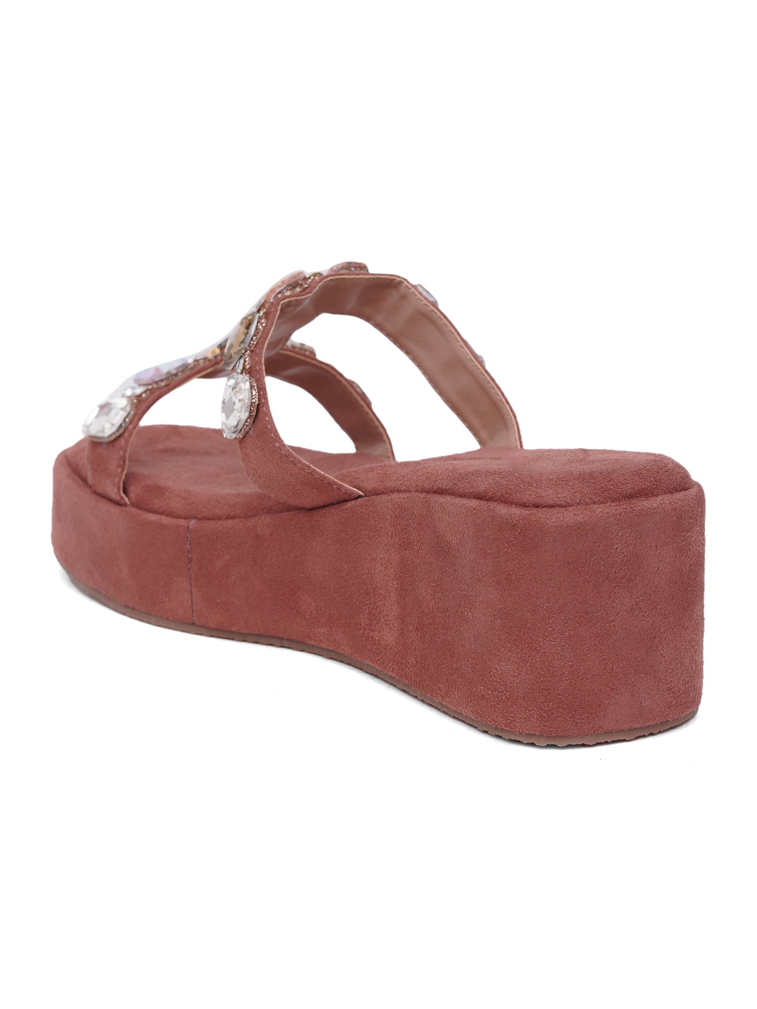 Glam Crystal Strap Wedge Sandals