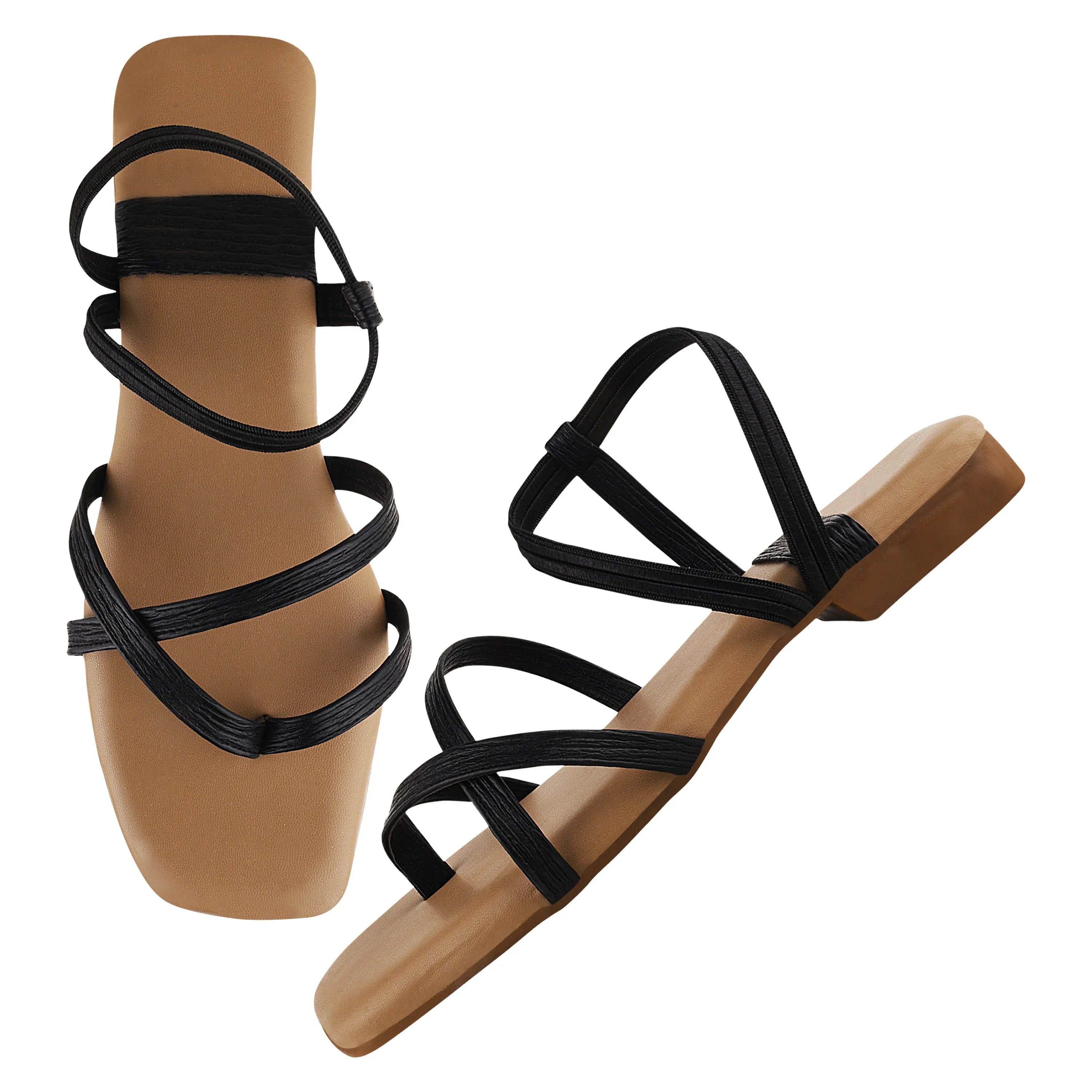 Clean Look Strappy Comfort Sandals
