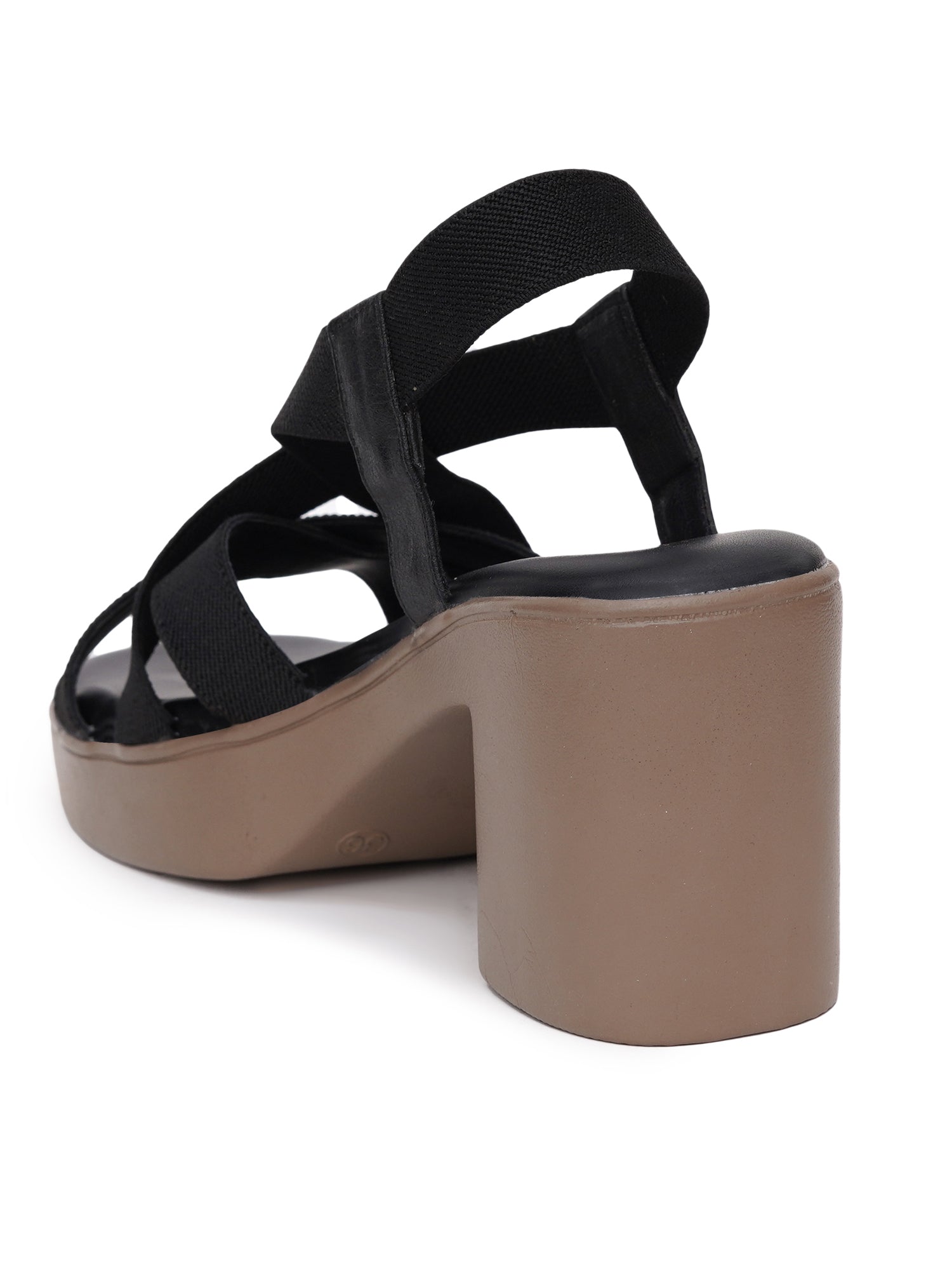 Cross-Strap Chunky Block Heel Sandals