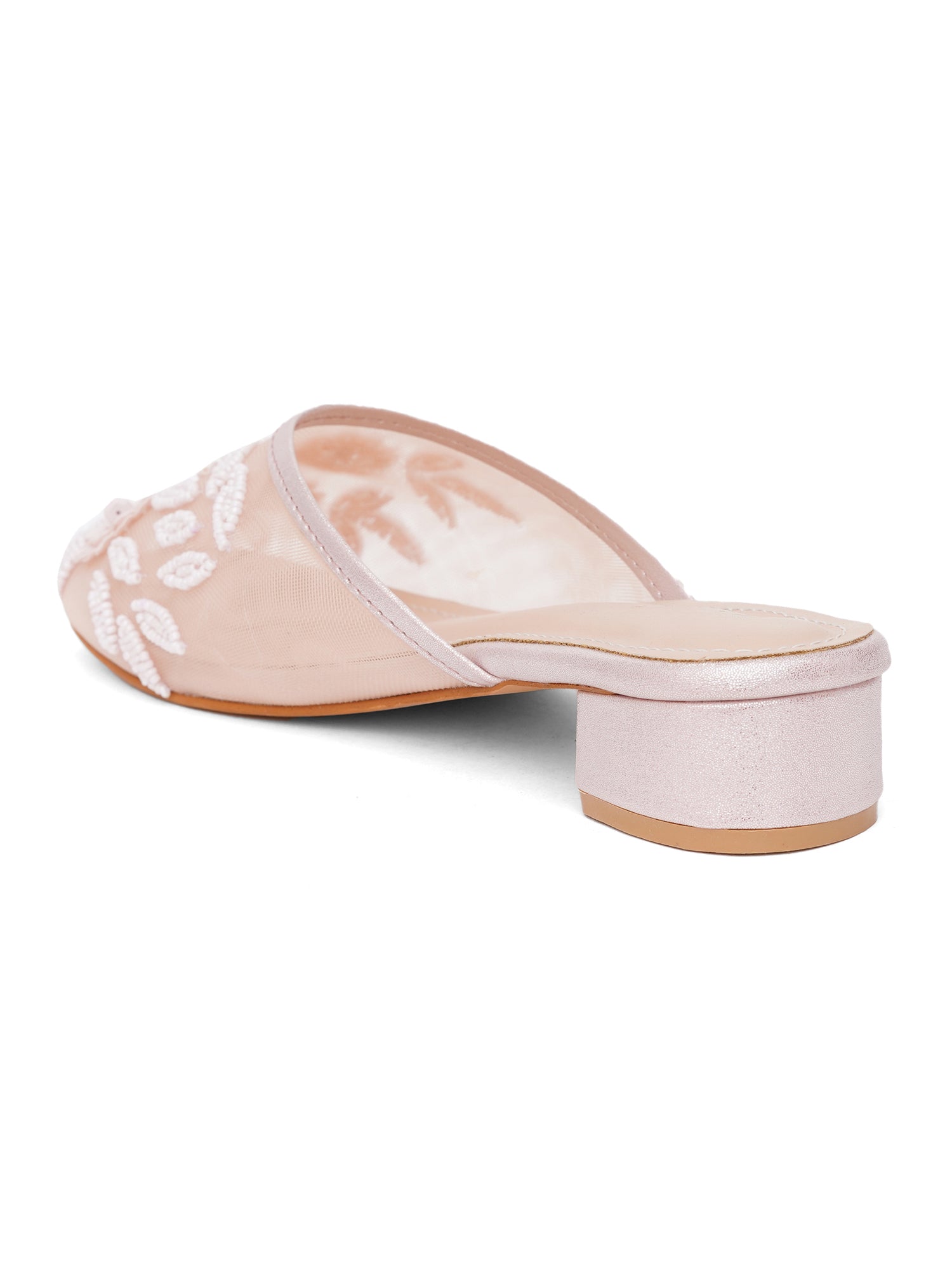 Handcrafted Embellished Beaded Floral Mules