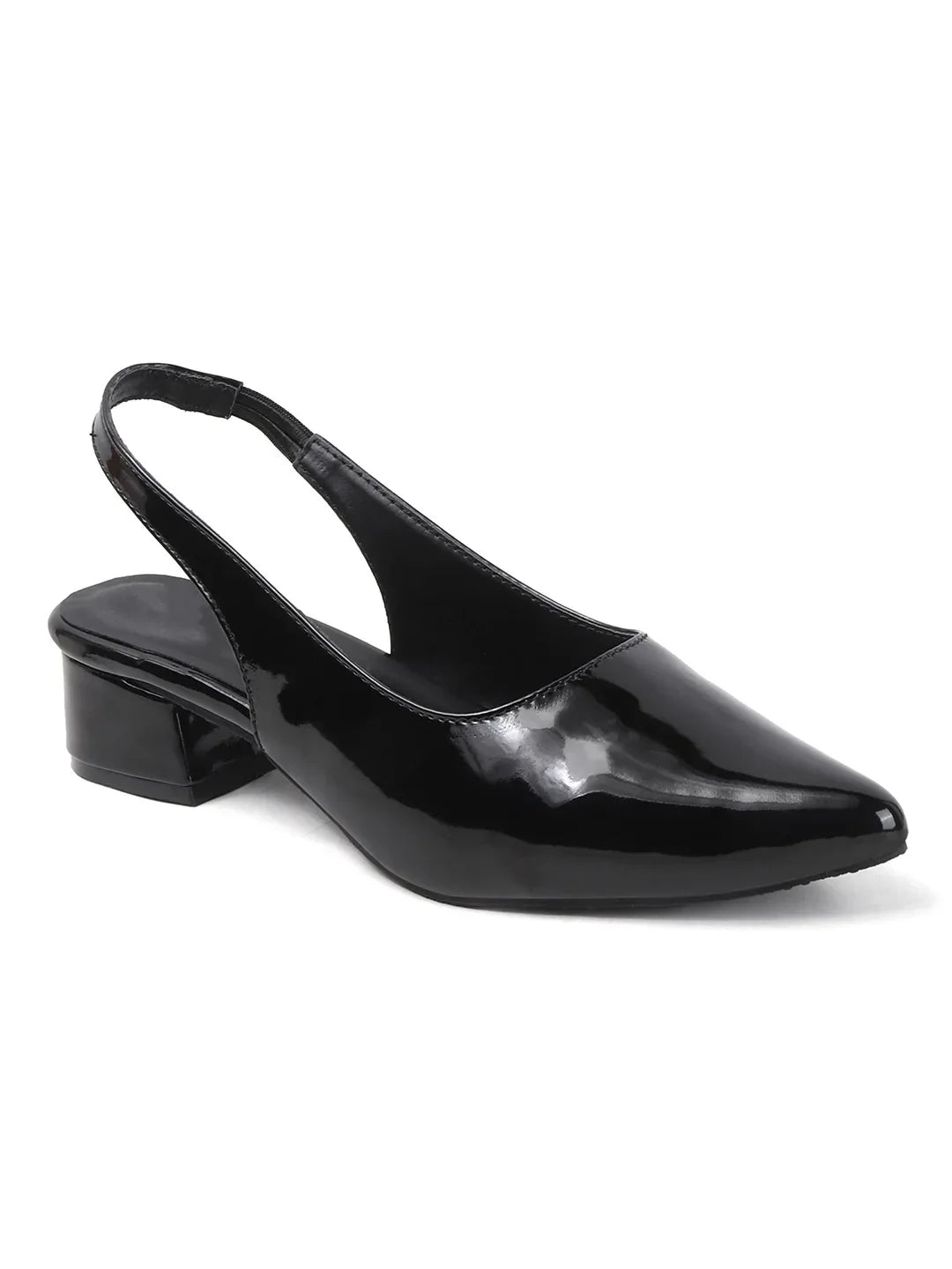Classic Slingback Block Heel Pumps