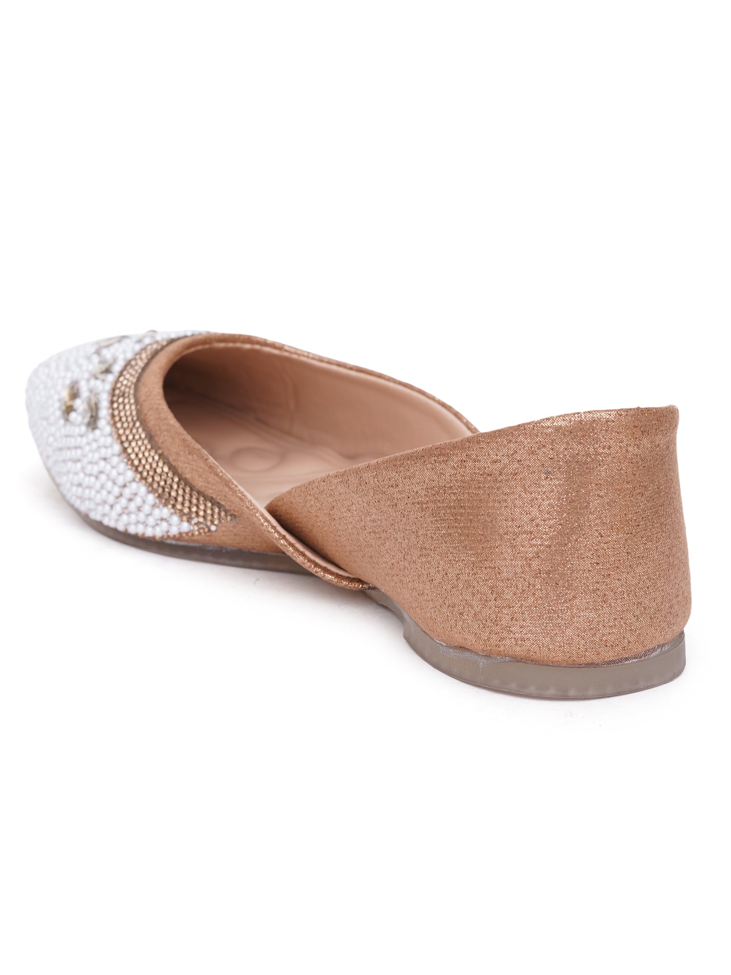 Floral Spark pearls & stone Embellished Ethnic Juttis