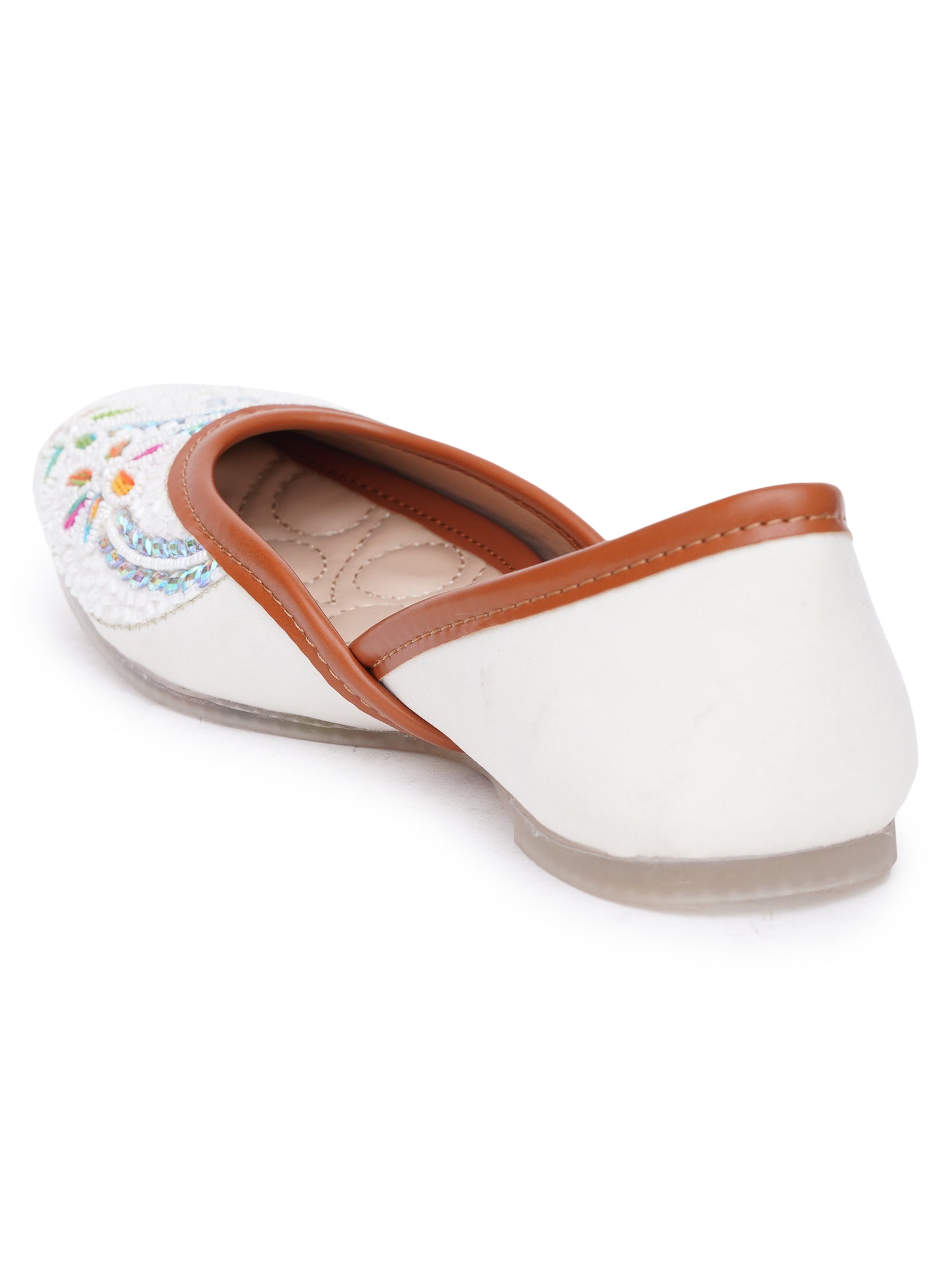Daisy Charm Colorful Floral Embroidered Traditional Jutis
