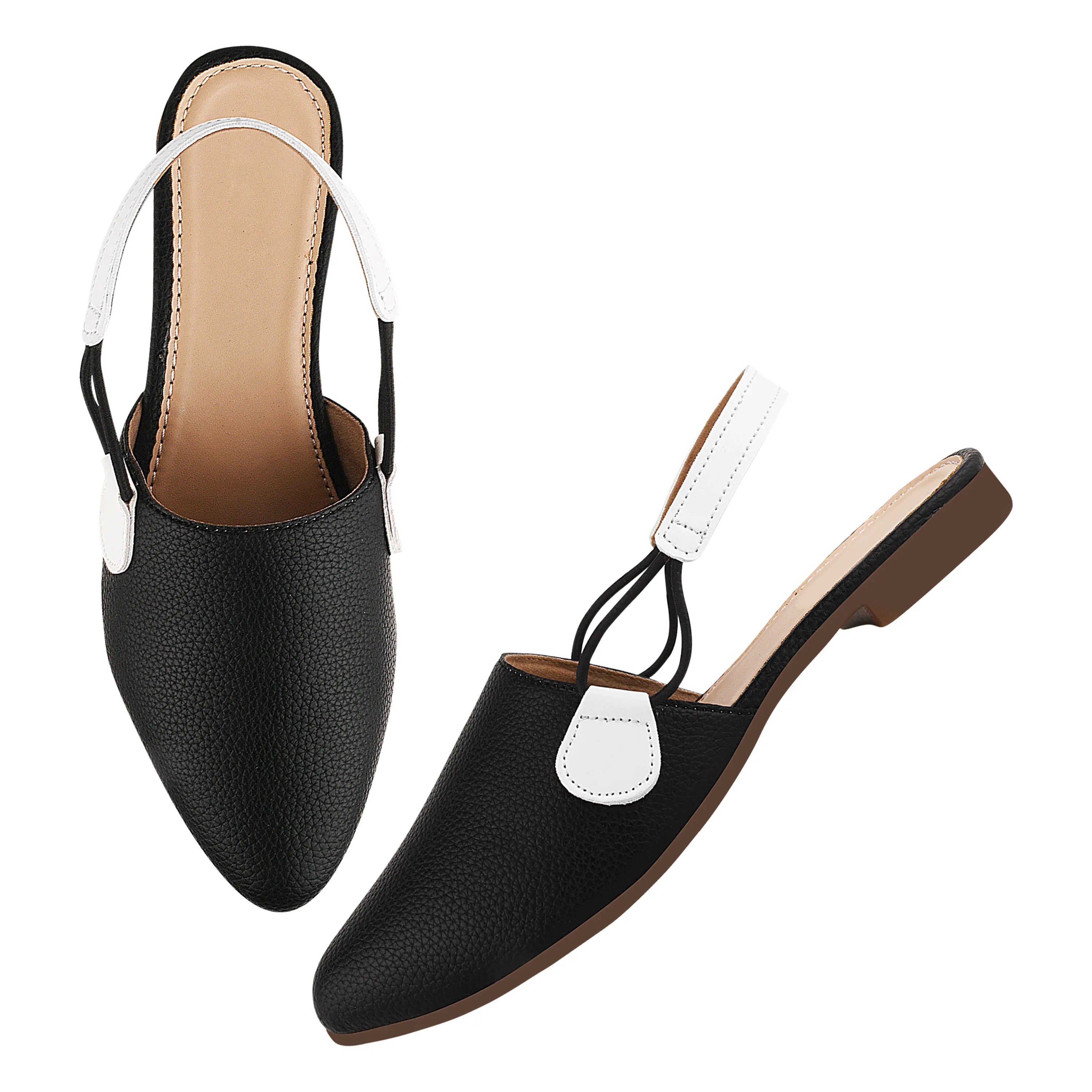 Modern Slingback Mule Flats with Pointed Toe