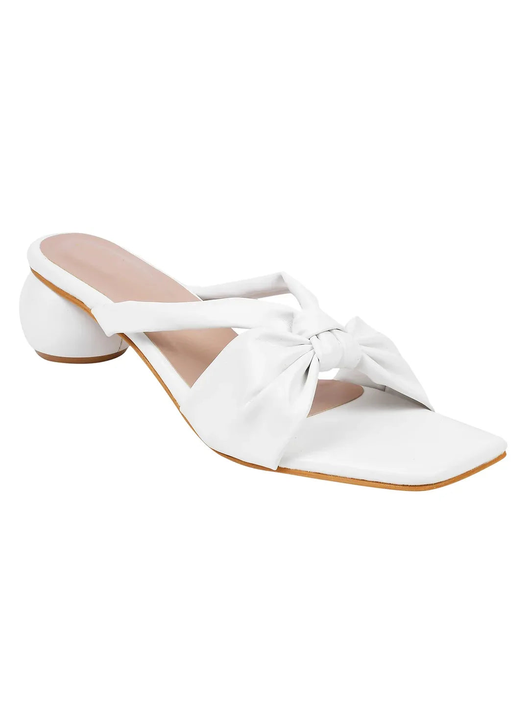 Elegant Knot Strap Block Heels