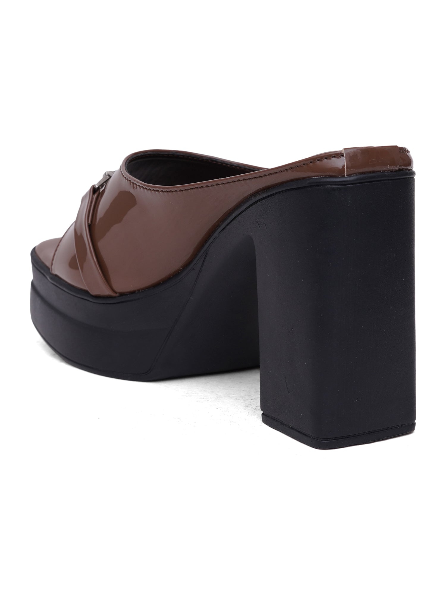 Elegent Patent Platform Block Heel