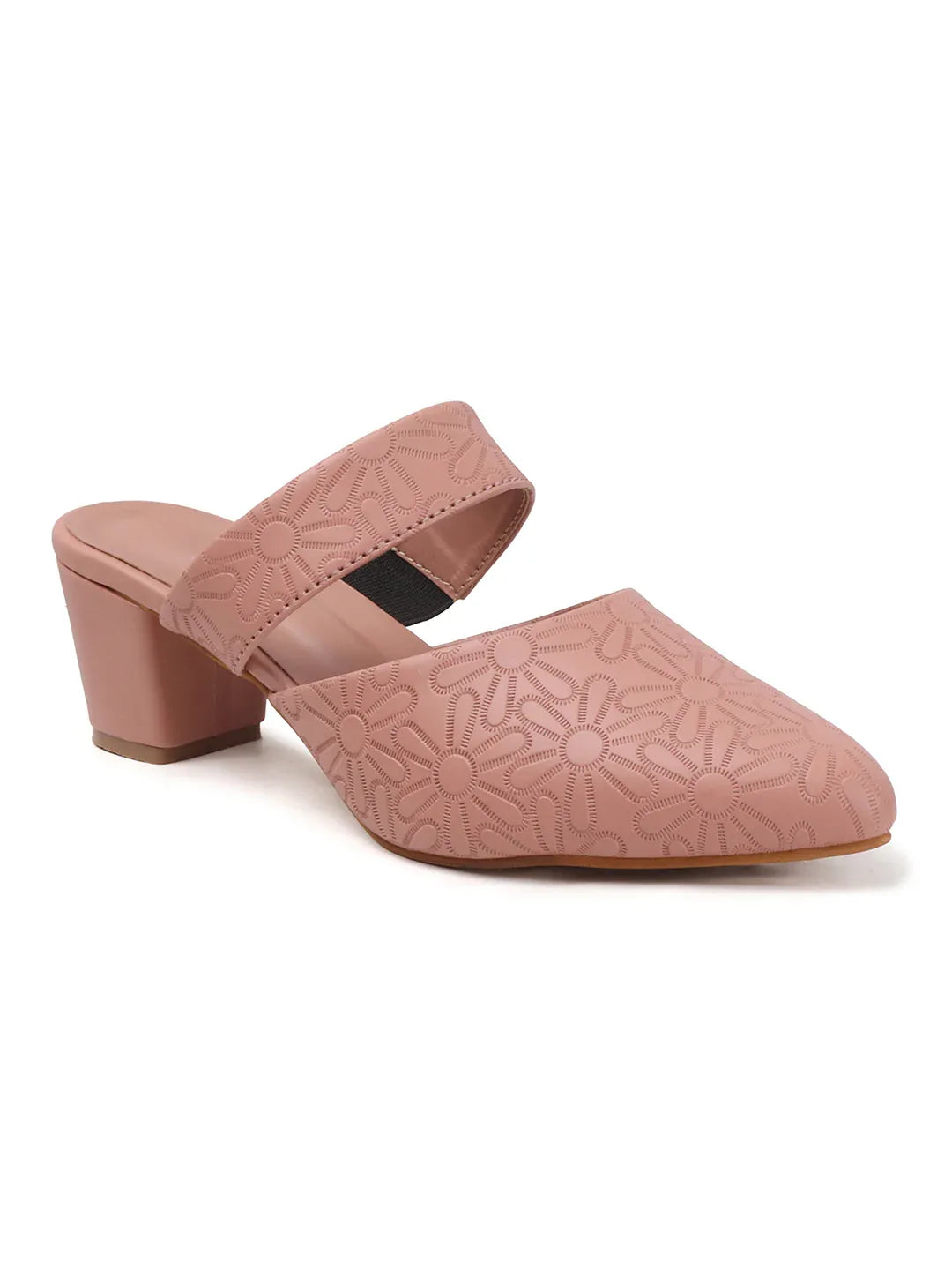 Glitter Strap Block Heel Sandals