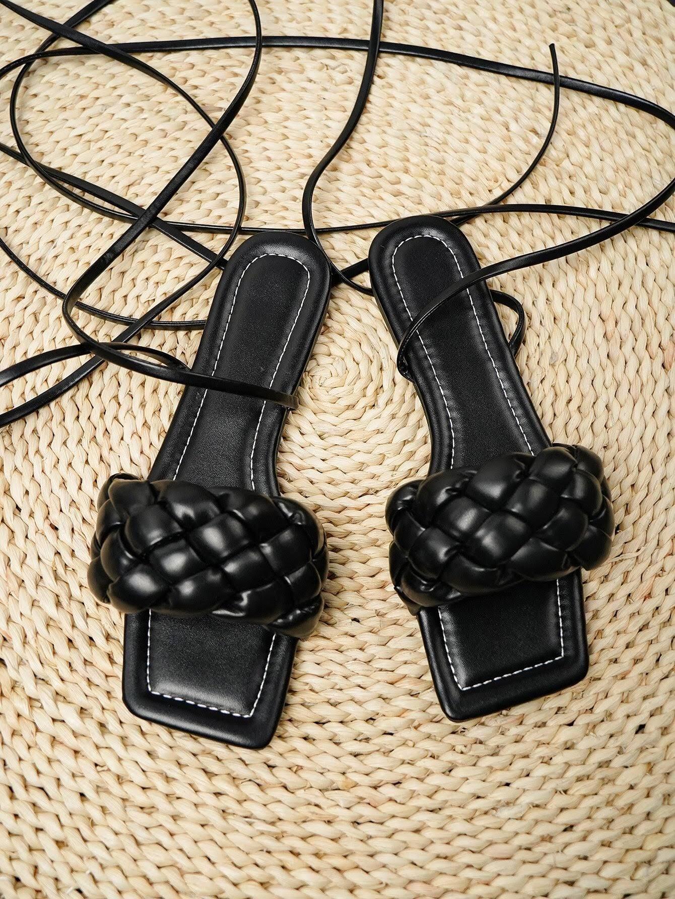 Urban Knot Ankle-Tie Sandals