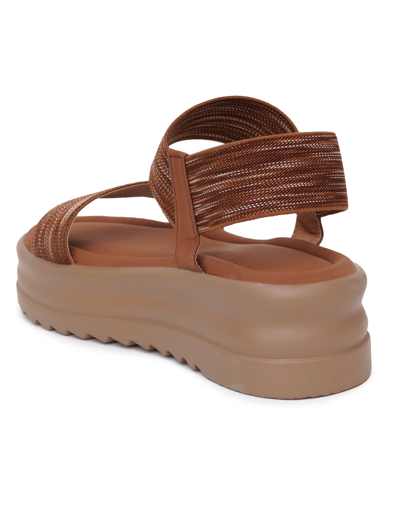 Elastic Cross-Strap Comfort Sandals