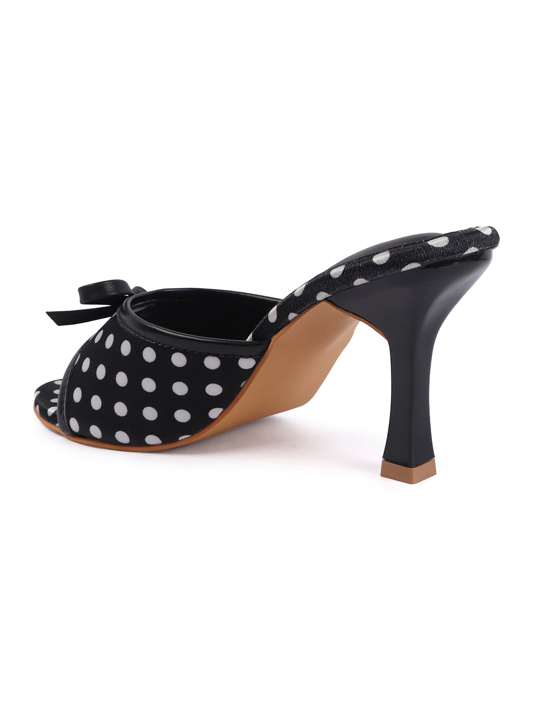 Polka Dot Bow Kitten Heels
