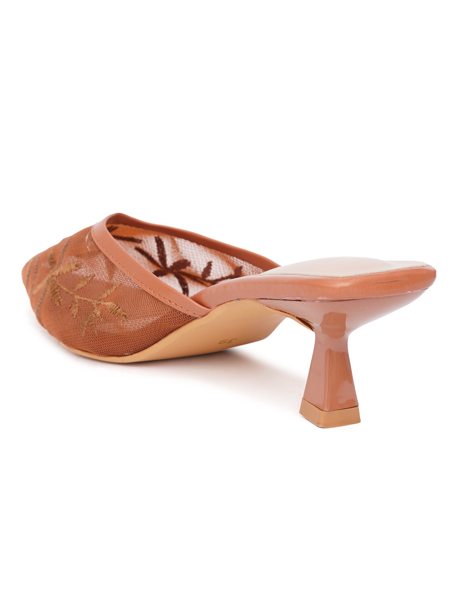 Floral Muse Embroidered Pointed Toe Heel Mules