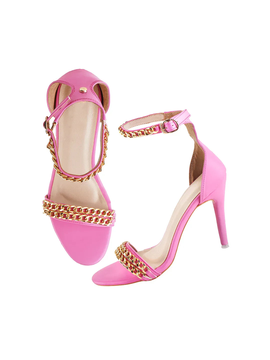 Elegant Ankle Chain Stiletto Sandals