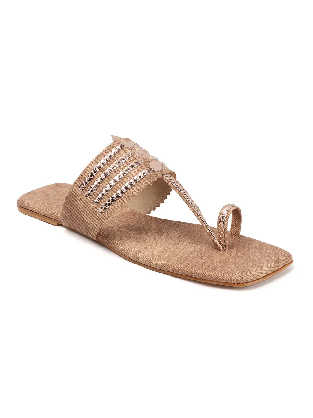 Ethnic Chain Detail Flats