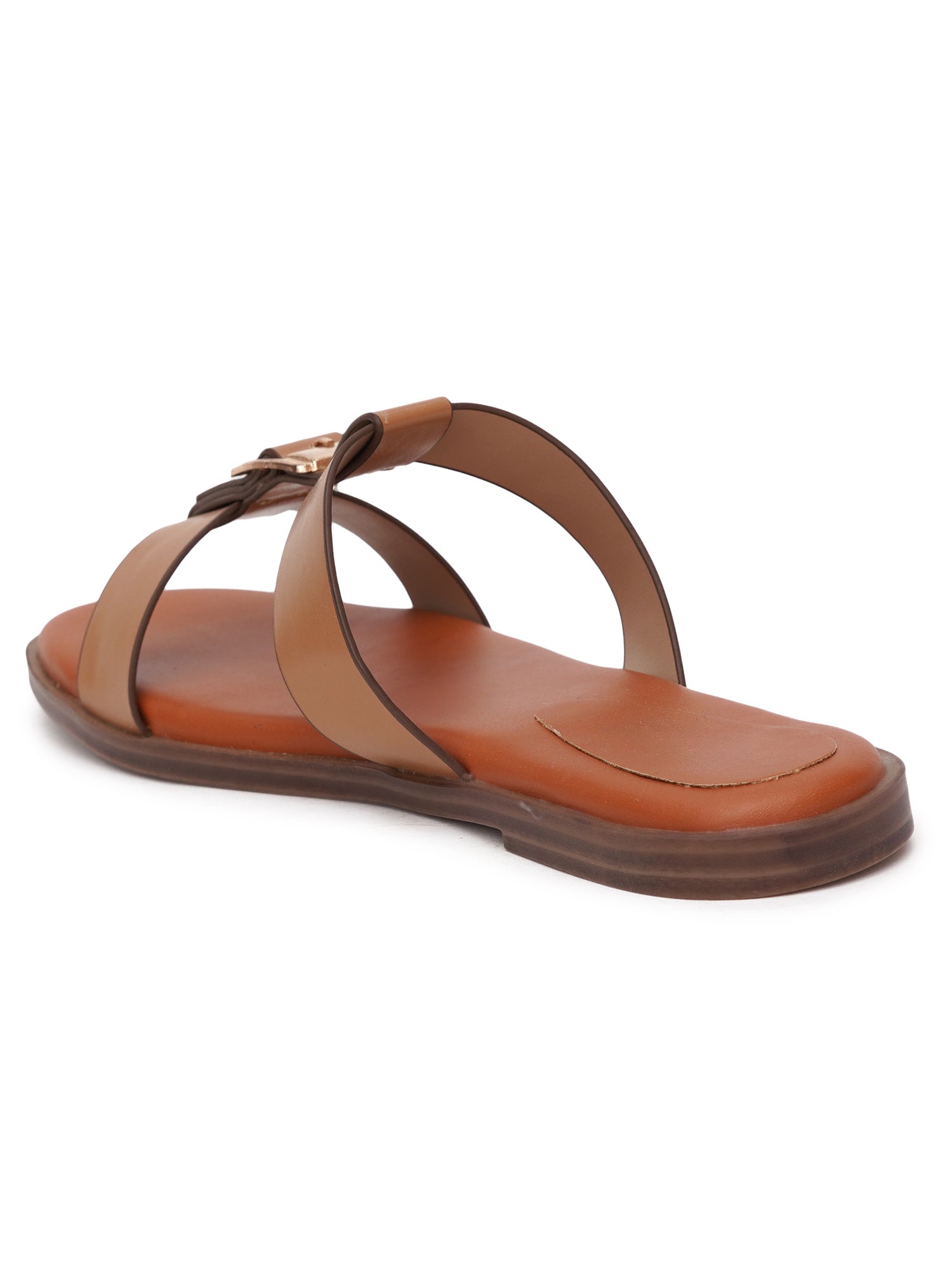 Dual Strap Casual Buckle Detail Flats