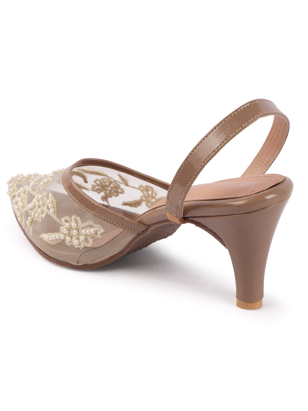 Beaded Bloom Embroidered Party mules Style Heels