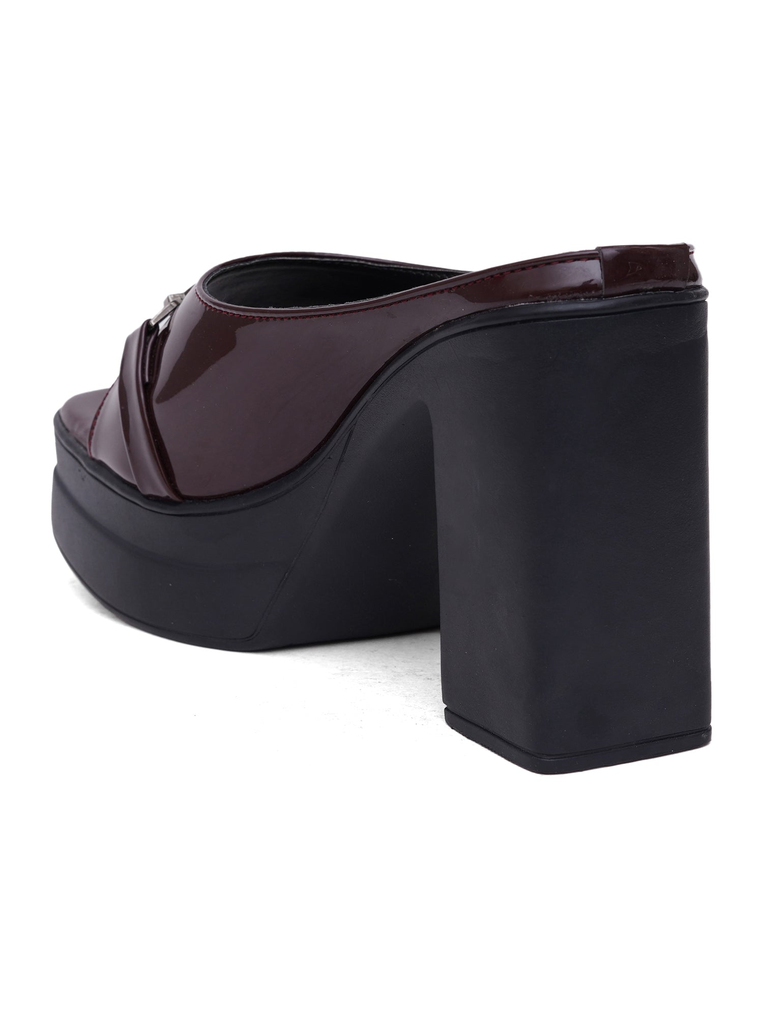Elegent Patent Platform Block Heel