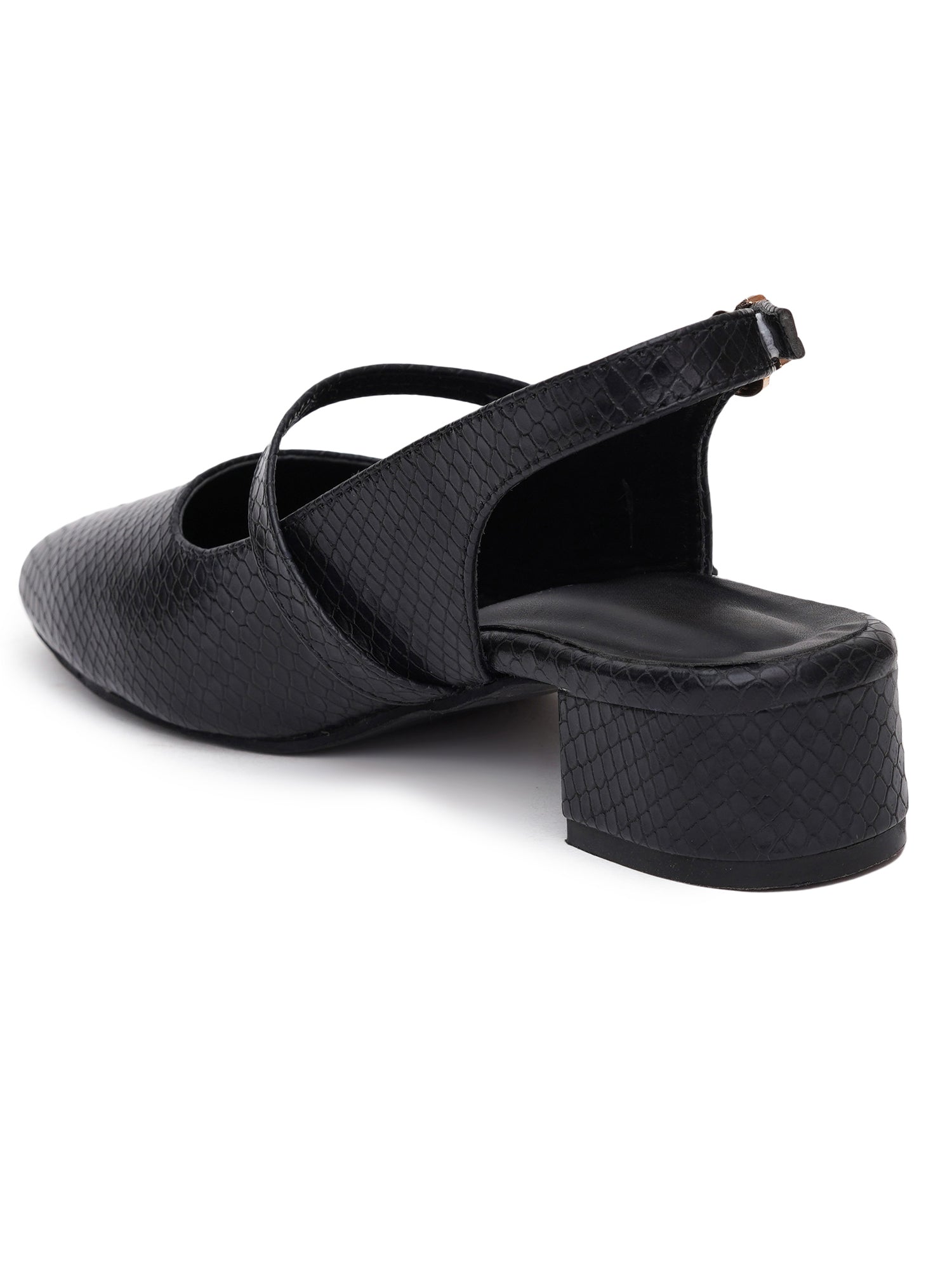 Textured Mary Jane Block Heels