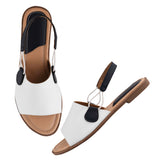 Chic Dual-Tone Comfort Flat Sandals