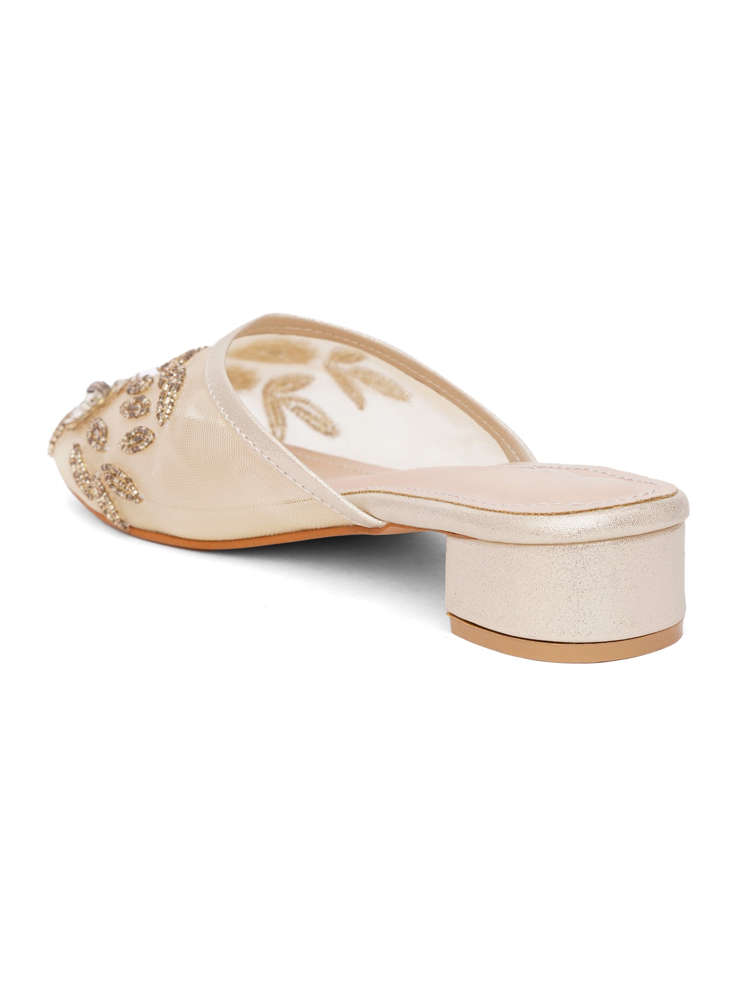 Handcrafted Embellished Beaded Floral Mules