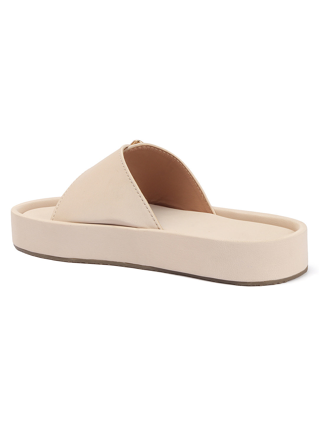 Minimal Buckle Slides Cushioned Everyday Comfort Flats