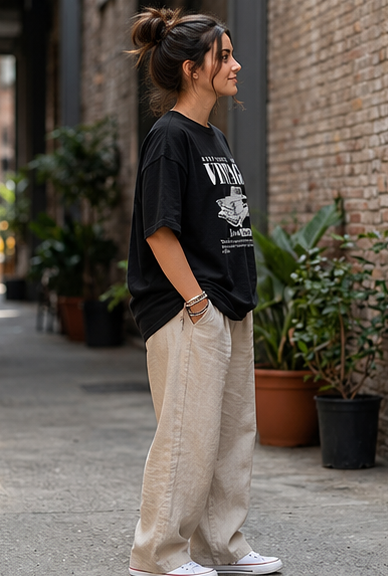 Retro Cotton Streetwear Oversized Vintage Car Graphic Printed T-Shirt