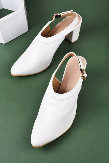Classic Slingback Block Heel Shoes