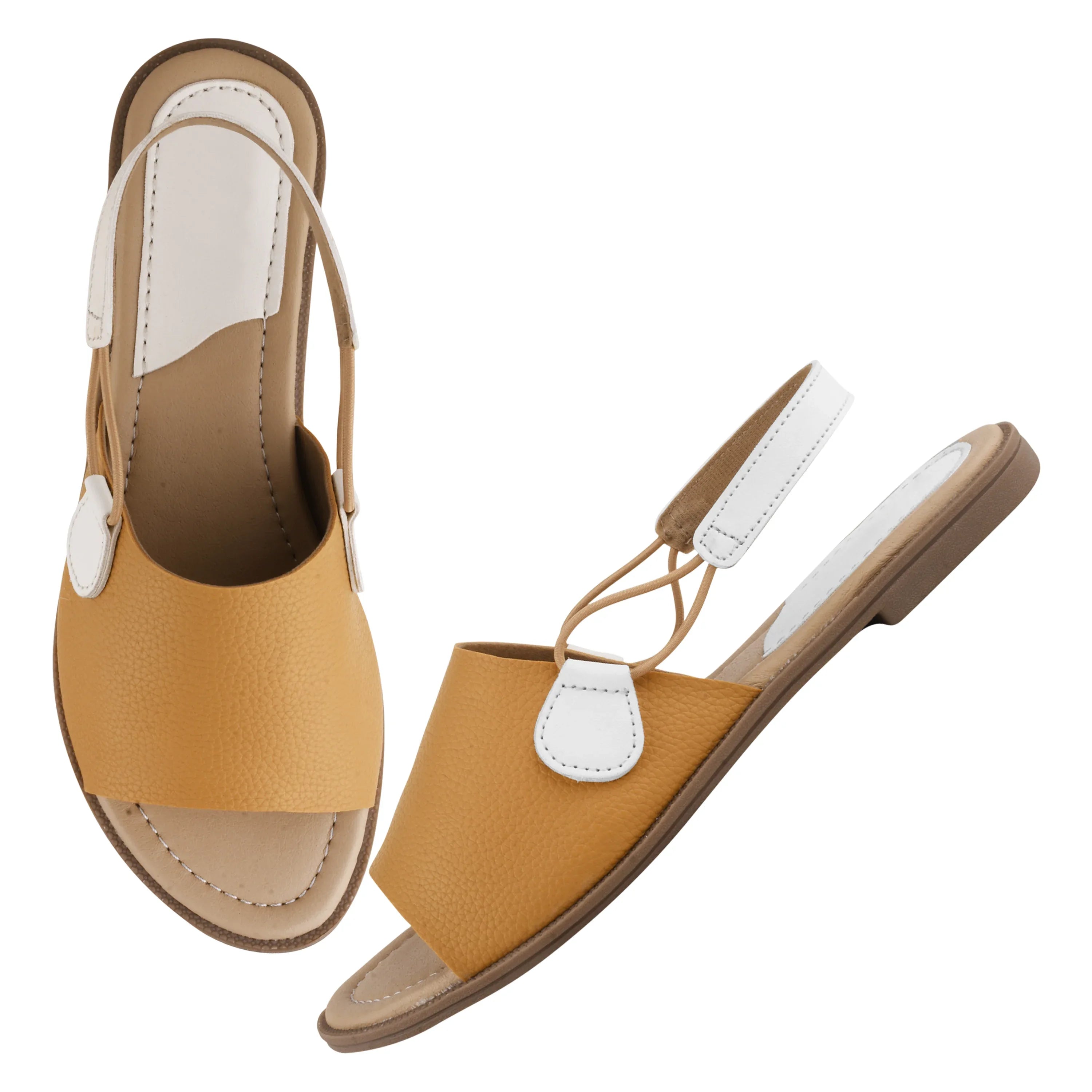 Chic Dual-Tone Comfort Flat Sandals