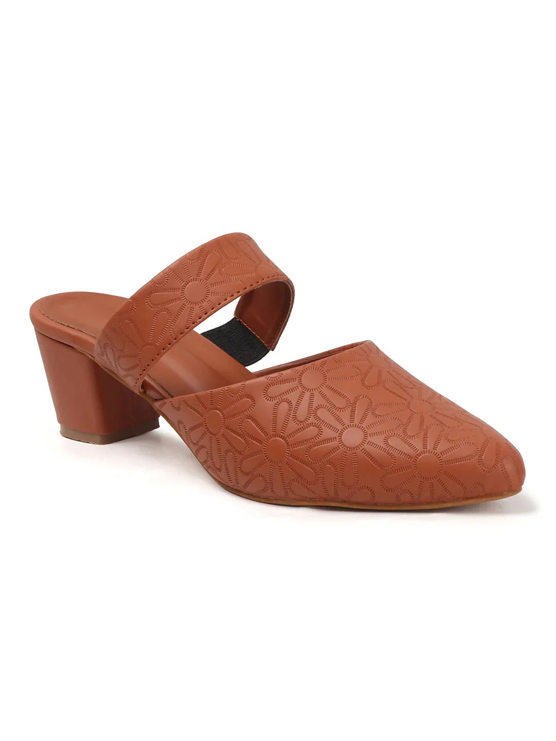Glitter Strap Block Heel Sandals
