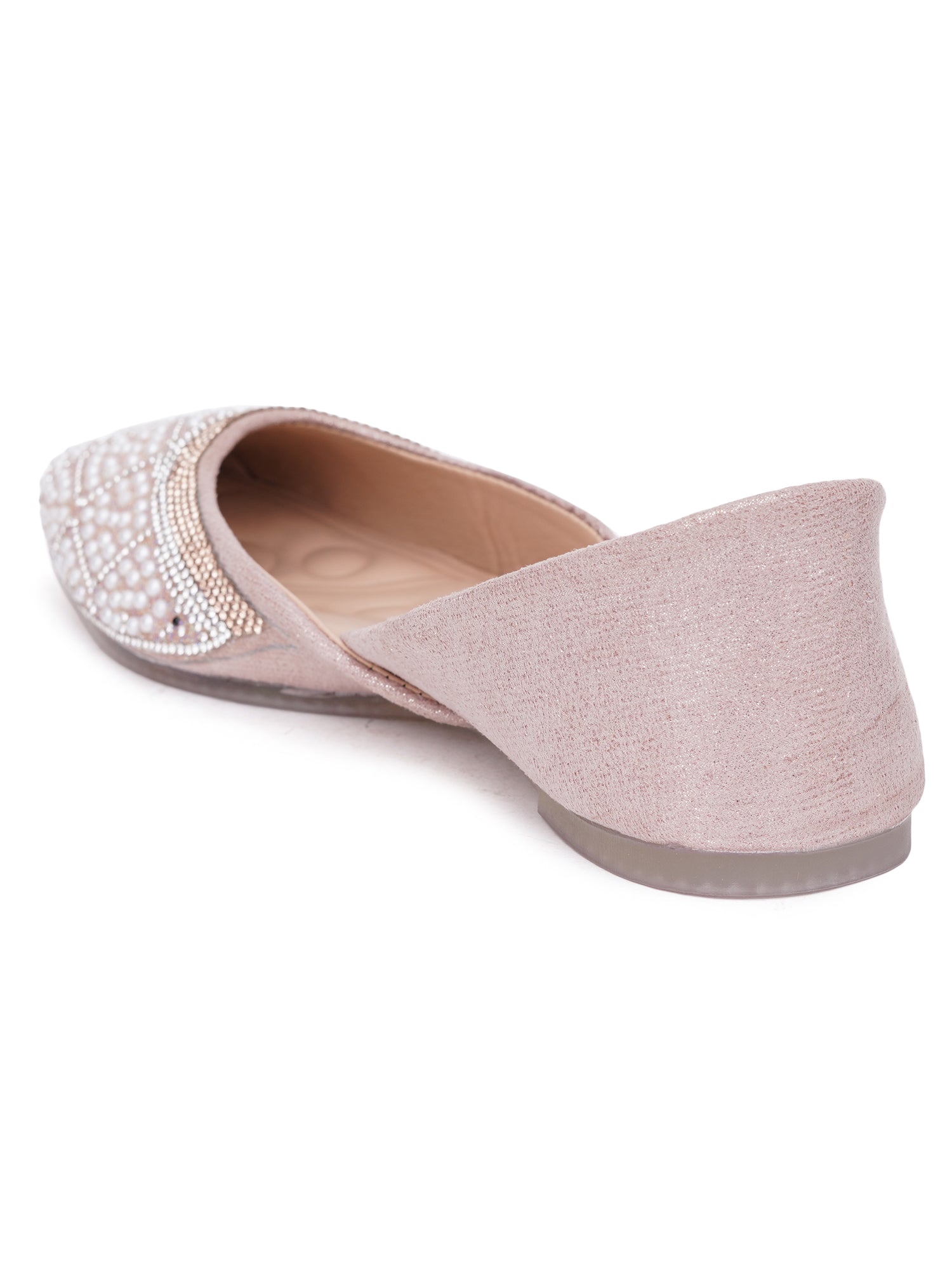Pearl Muse Square Embellished Desi Juttis