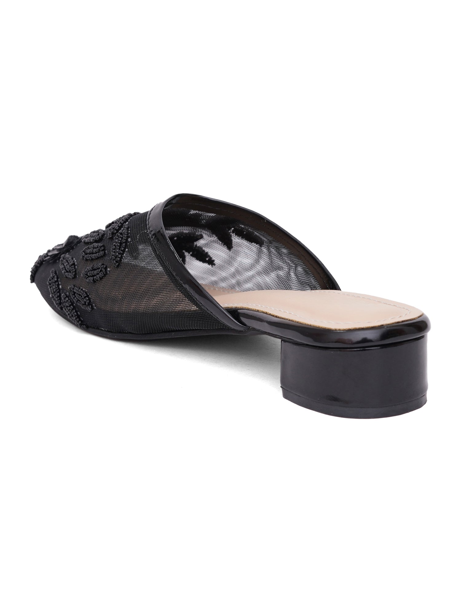 Handcrafted Embellished Beaded Floral Mules