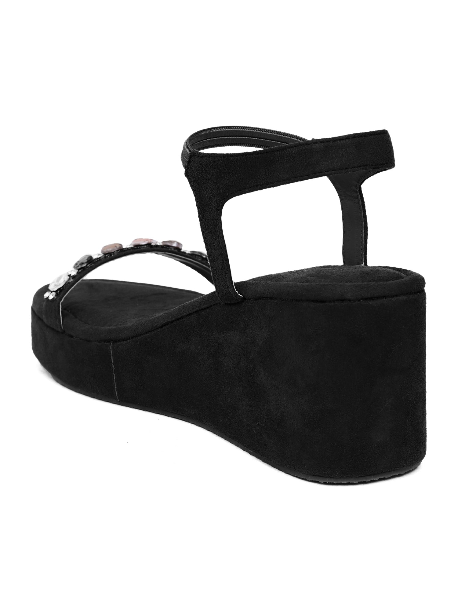 Glam Embellished Wedge Heels