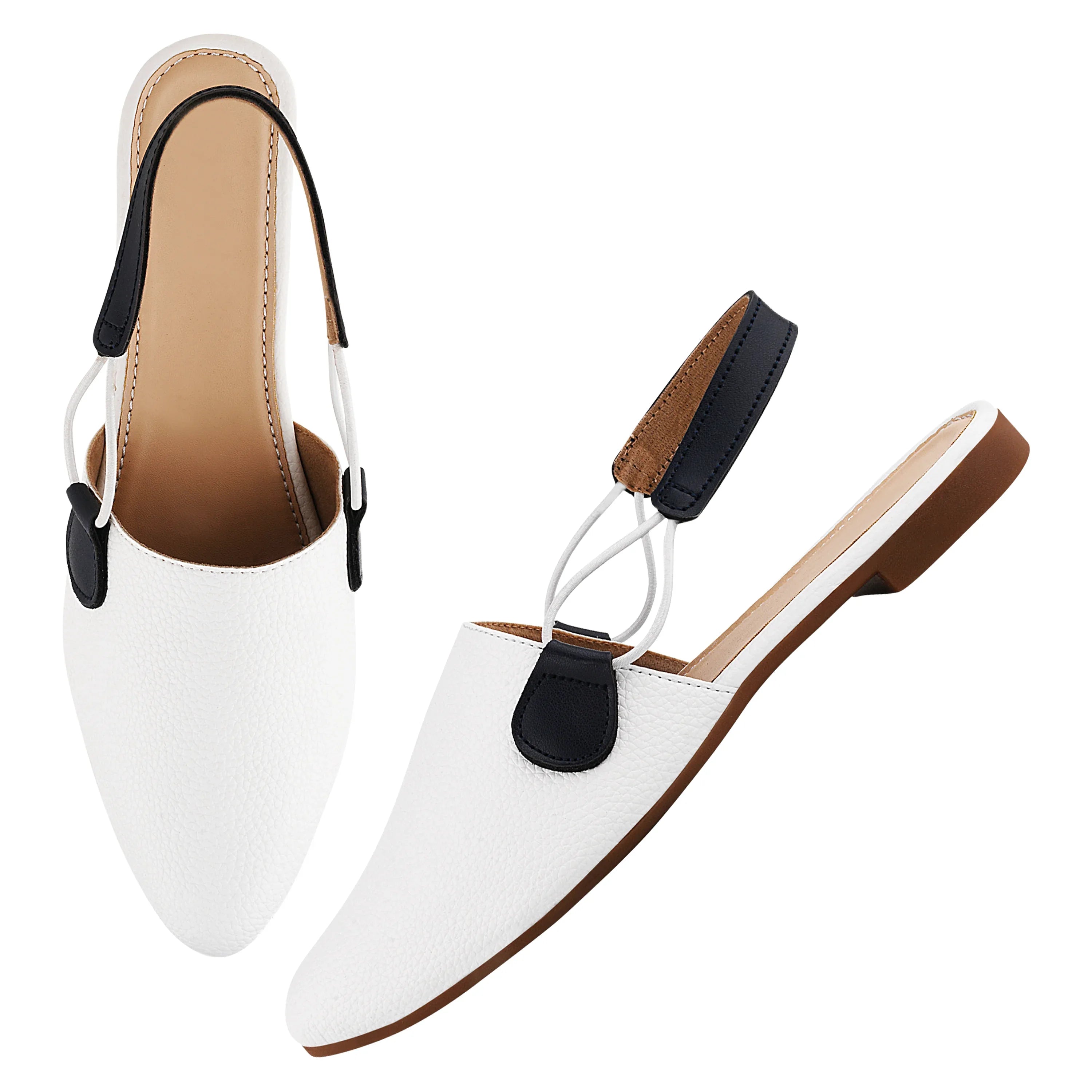 Modern Slingback Mule Flats with Pointed Toe