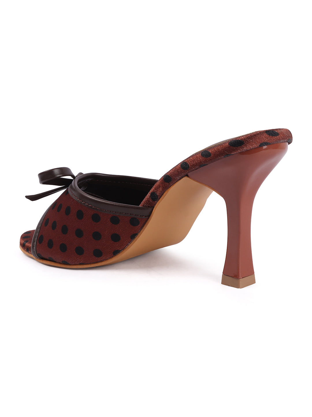Polka Dot Bow Kitten Heels