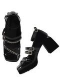 Statement Chain Accent Mary Jane Heels