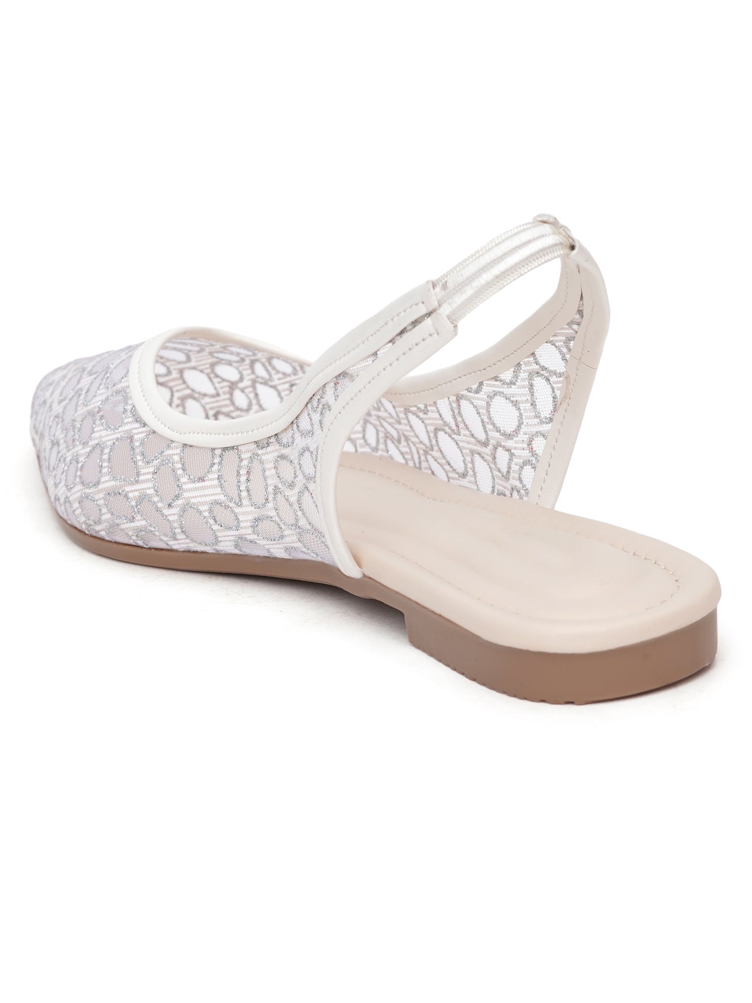 Glitter Embellished Pointed Toe Slingback Mules