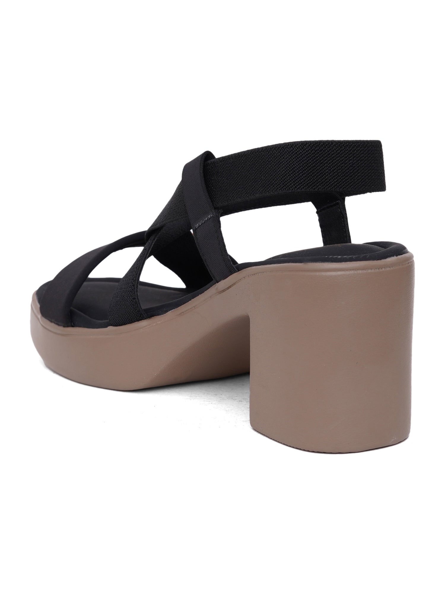 Elegant Cross-Strap Block Heel Sandals