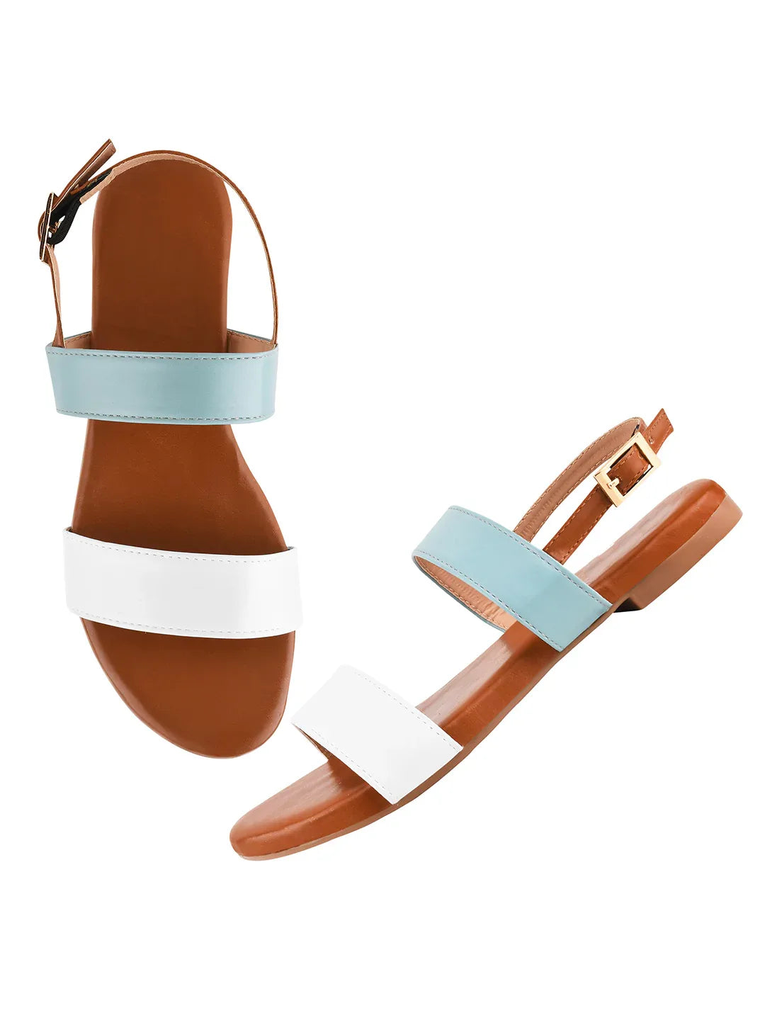 Clean Look Dual Strap Flat Sandals