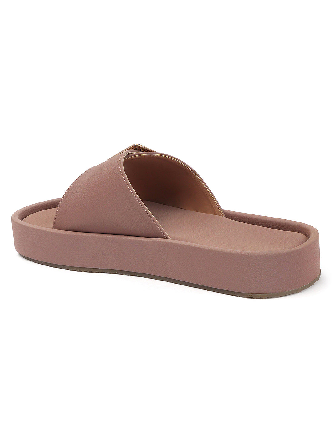 Minimal Buckle Slides Cushioned Everyday Comfort Flats