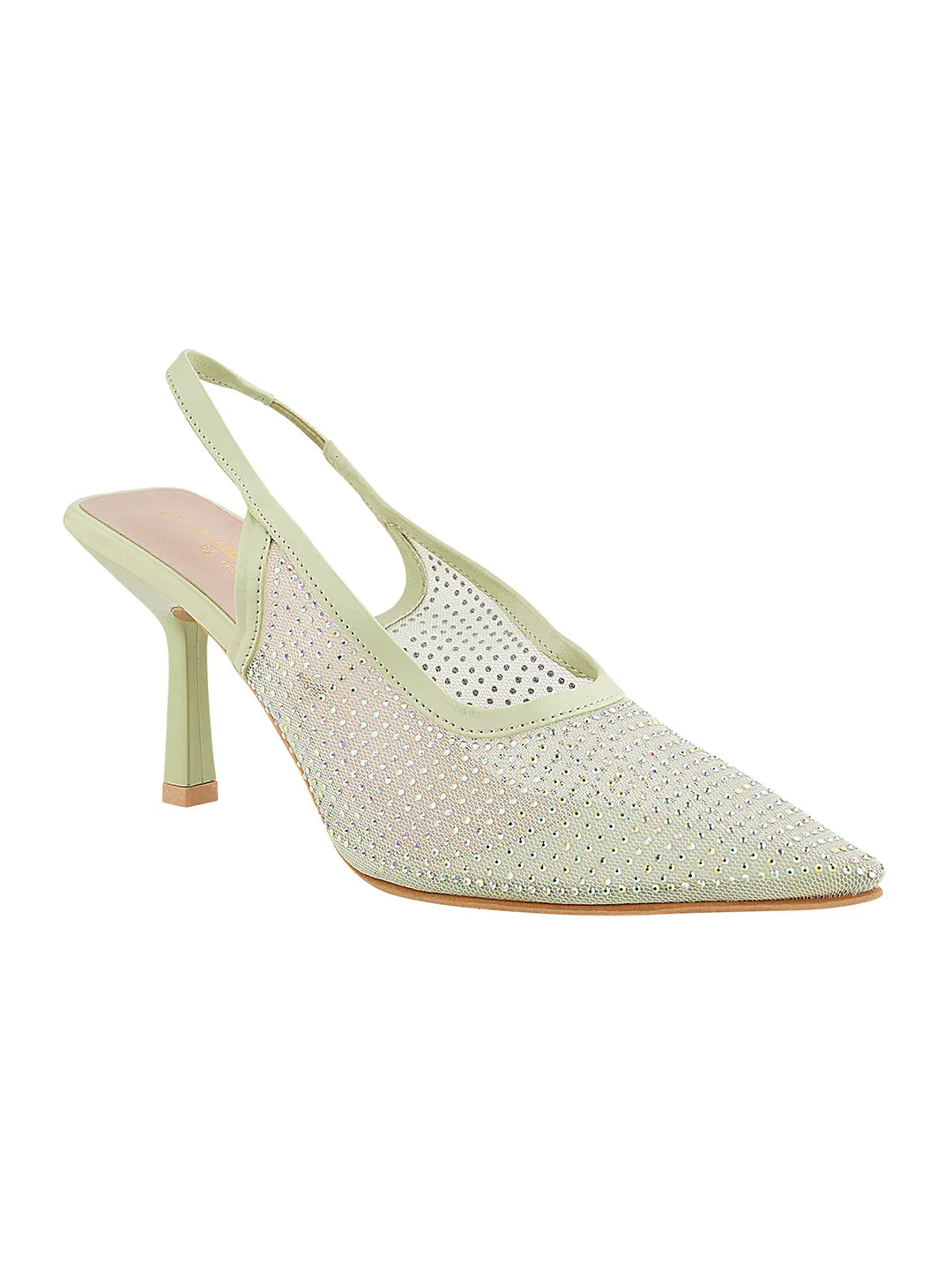 Rhinestone Detail Elegant Slingback Heels